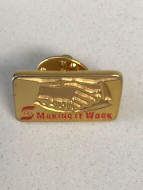 Scotia Bank Collector Handshake Making it Work Lapel Hat Tie Pin